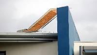 Damaged roof at Duston School, Northampton - 31 January 2008